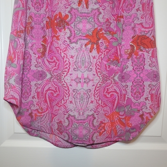 Cabi 127 Pink Jubilee Printed Sleeveless Blouse Sz S - Picture 4 of 10